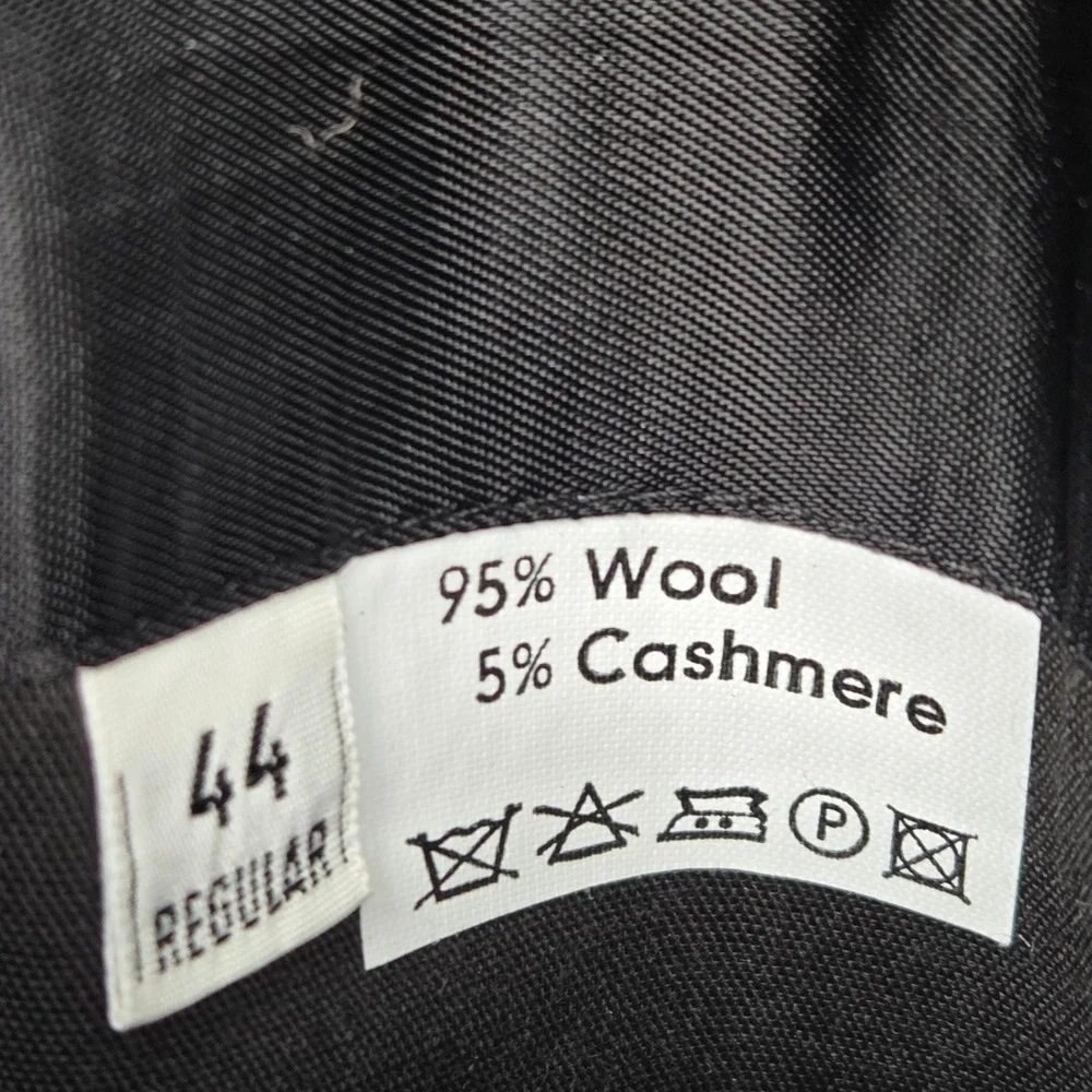 Jos A Bank‎ Executive Collection Wool Cashmere Blazer Houndstooth Olive Gray 44R